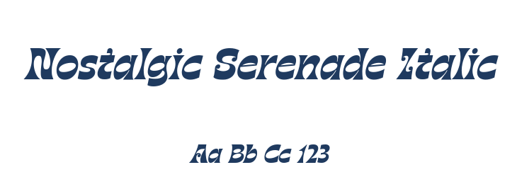 Nostalgic Serenade Italic Font Preview