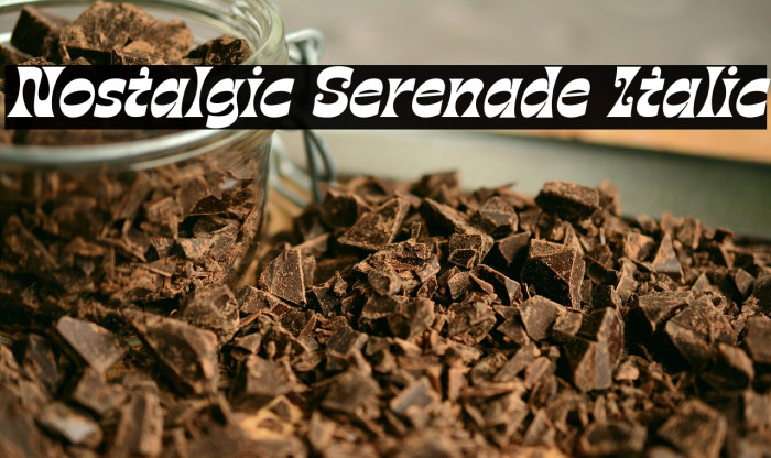 Nostalgic Serenade Italic Example 1