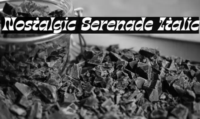 Nostalgic Serenade Italic Polices examples