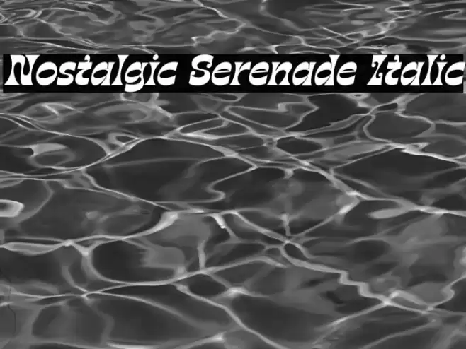 Nostalgic Serenade Italic Polices examples