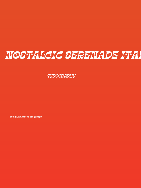 Nostalgic Serenade Italic Poster