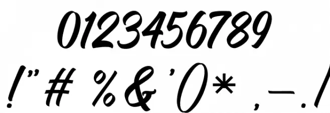 NostalgicScript Font OTHER CHARS