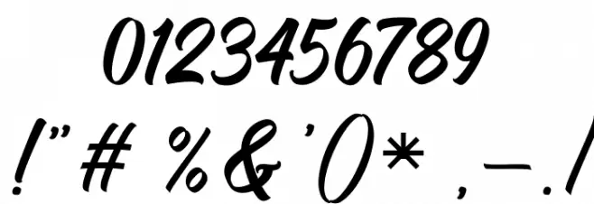 NostalgicScript Font OTHER CHARS