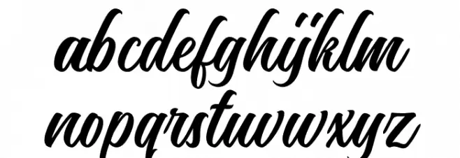 NostalgicScript Caratteri MINUSCOLO