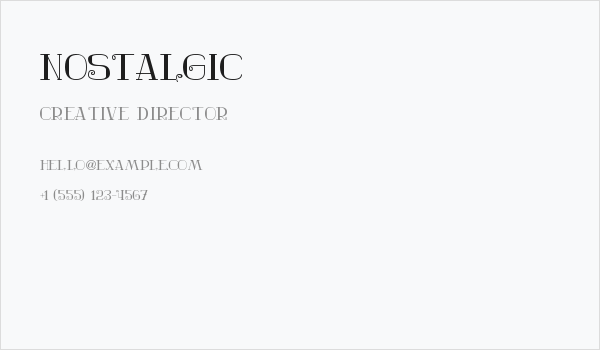 Nostalgic Business Card