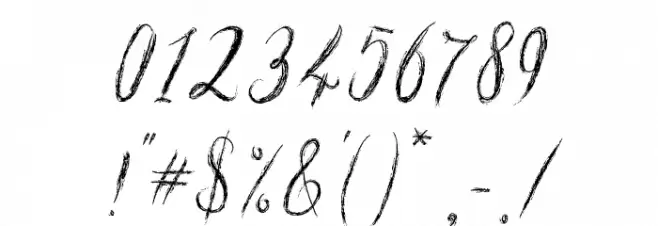 NostarScript Font OTHER CHARS