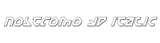 Nostromo 3D Italic  नि: शुल्क फ़ॉन्ट्स डाउनलोड