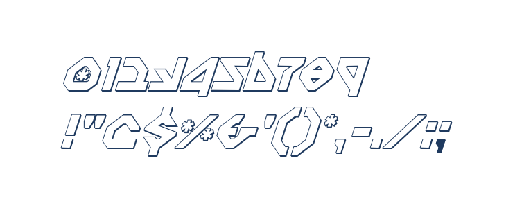 Nostromo 3D Italic Other Characters