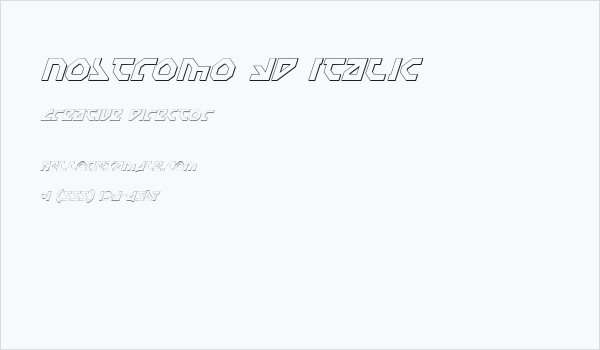 Nostromo 3D Italic Business Card