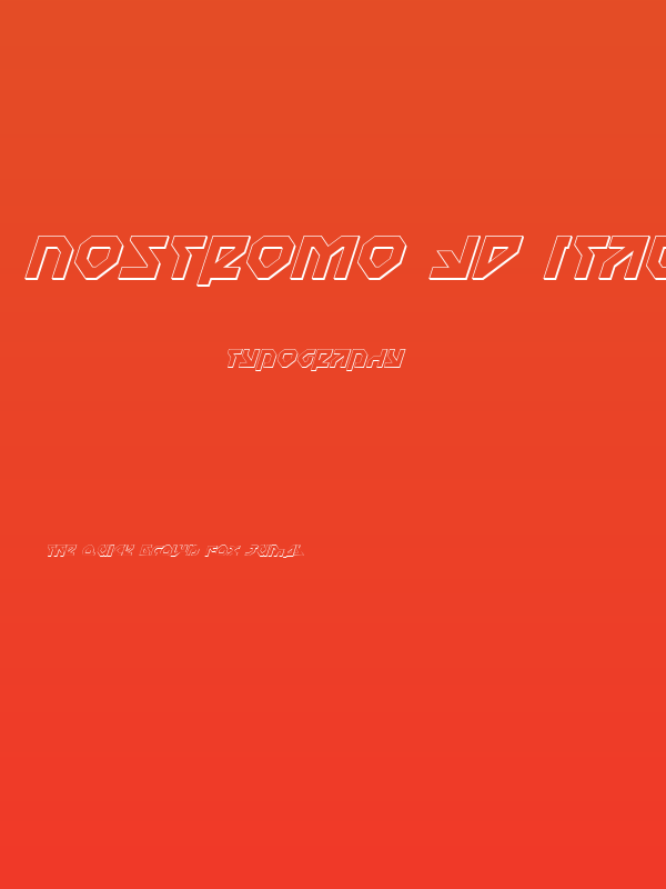Nostromo 3D Italic Poster