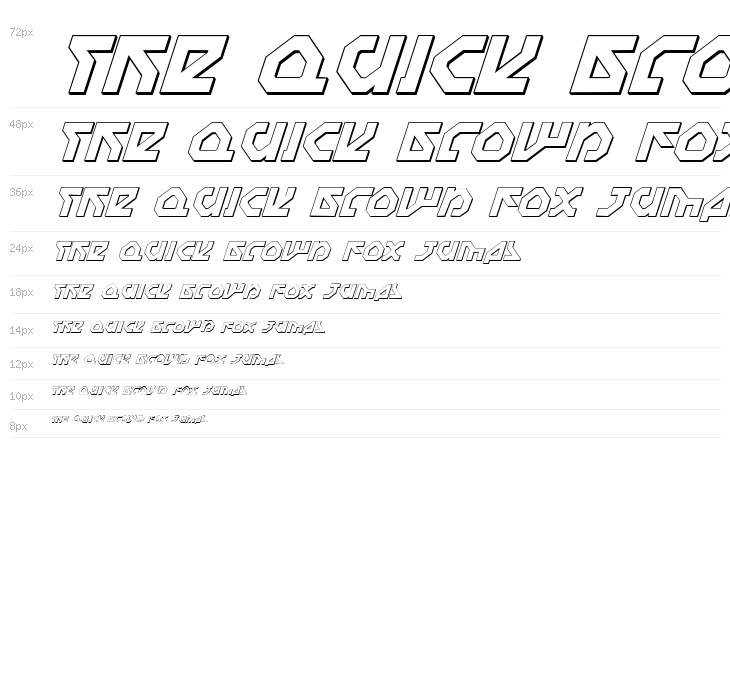 Nostromo 3D Italic Waterfall