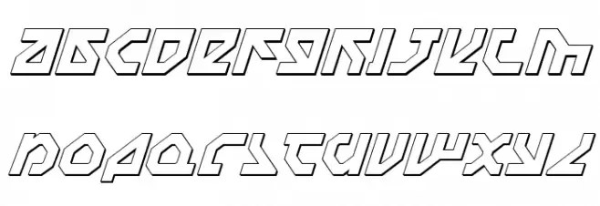 Nostromo 3D Italic Fuentes MINÚSCULAS