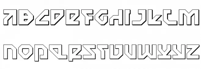 Nostromo 3D Fuentes MAYÚSCULAS
