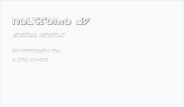 Nostromo 3D Business Card