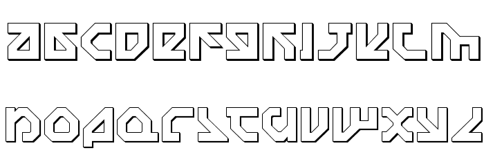 Nostromo 3D Font LOWERCASE