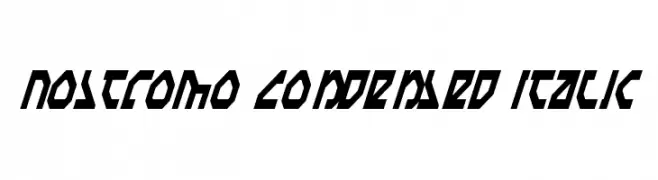 Nostromo Condensed Italic  Скачать бесплатные шрифты