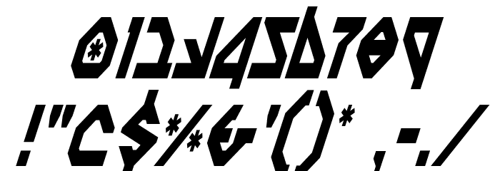 Nostromo Condensed Italic Font OTHER CHARS