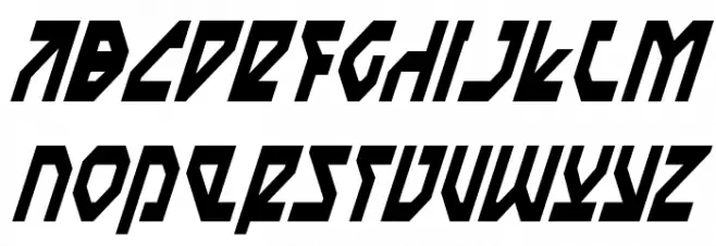 Nostromo Condensed Italic 字体 大写