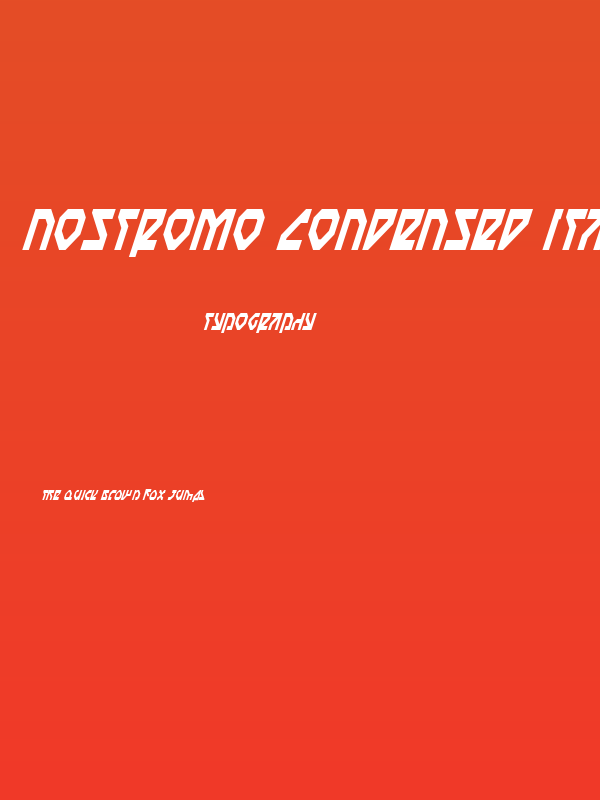Nostromo Condensed Italic Poster