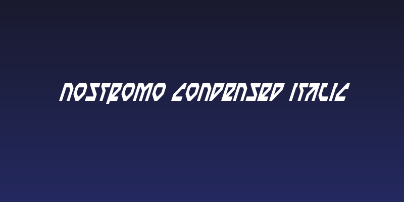 Nostromo Condensed Italic Social Header