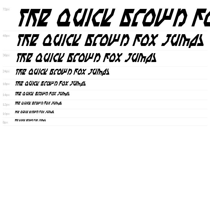 Nostromo Condensed Italic Waterfall