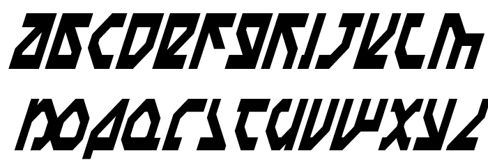 Nostromo Condensed Italic Font LOWERCASE