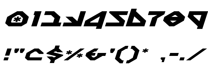 Nostromo Expanded Italic Font OTHER CHARS