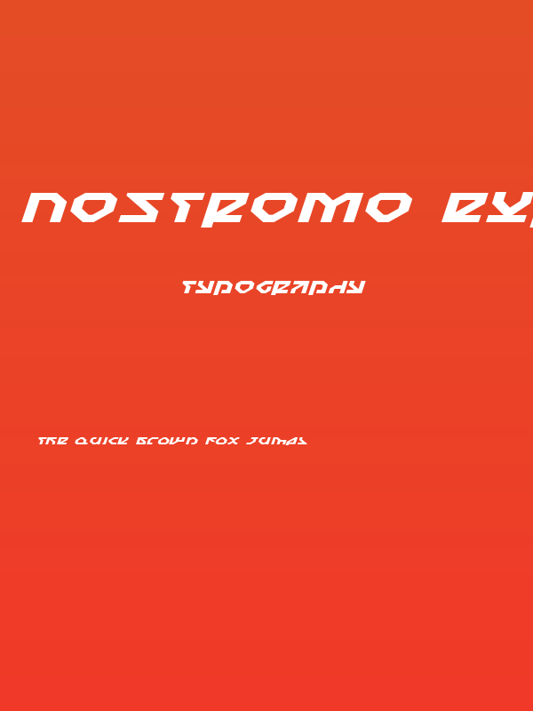 Nostromo Expanded Italic Poster