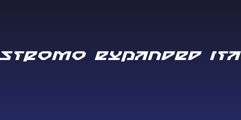 Nostromo Expanded Italic Social Header