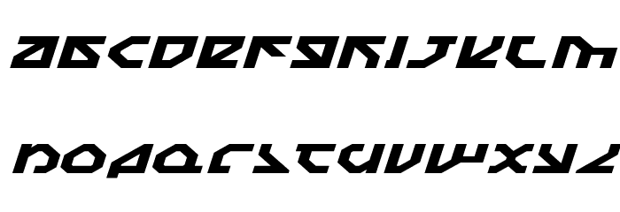 Nostromo Expanded Italic Font LOWERCASE