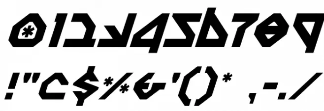 Nostromo Italic Font OTHER CHARS