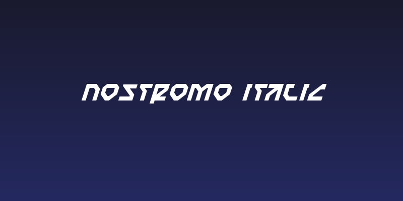 Nostromo Italic Social Header