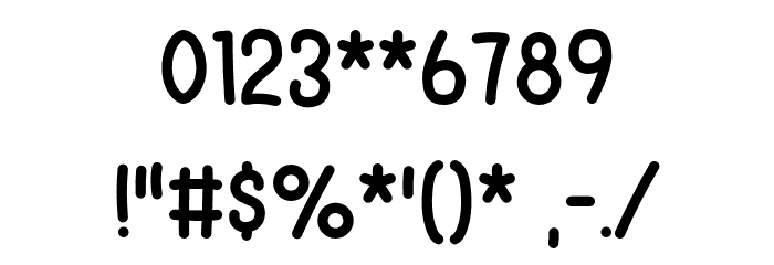 Nosy Note DEMO Font OTHER CHARS