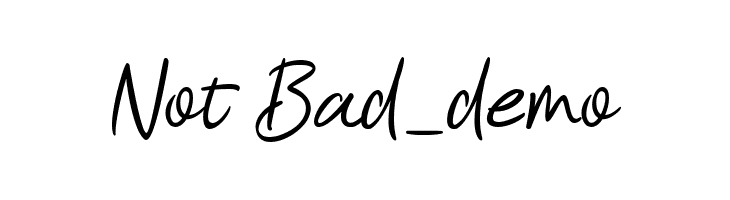 Not Bad_demo  Frei Schriftart Herunterladen