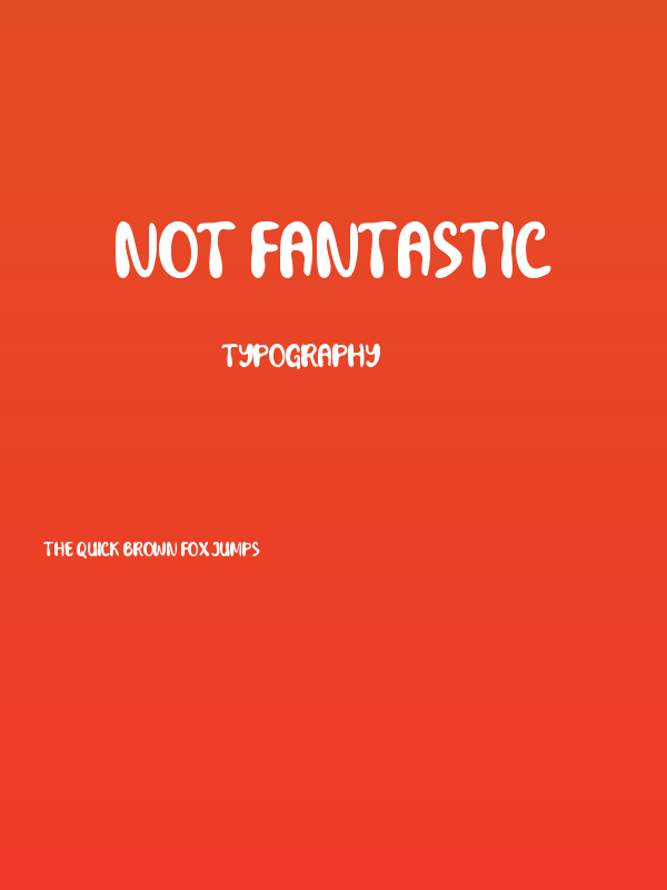 Not Fantastic Poster