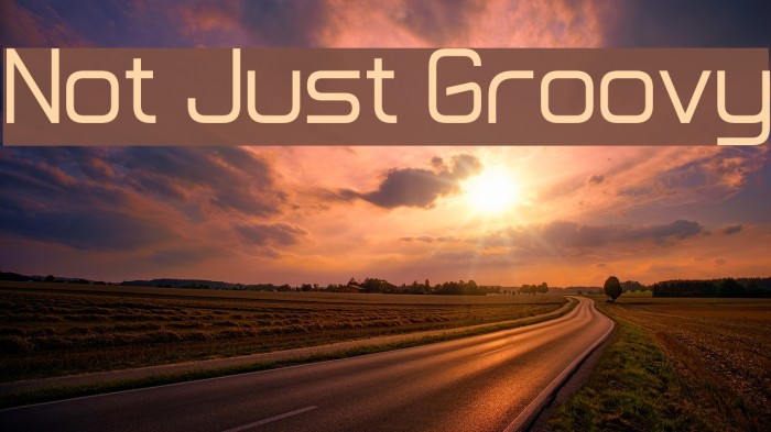 Not Just Groovy Font examples