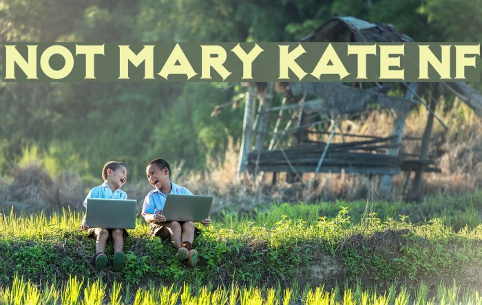 Not Mary Kate NF Font examples