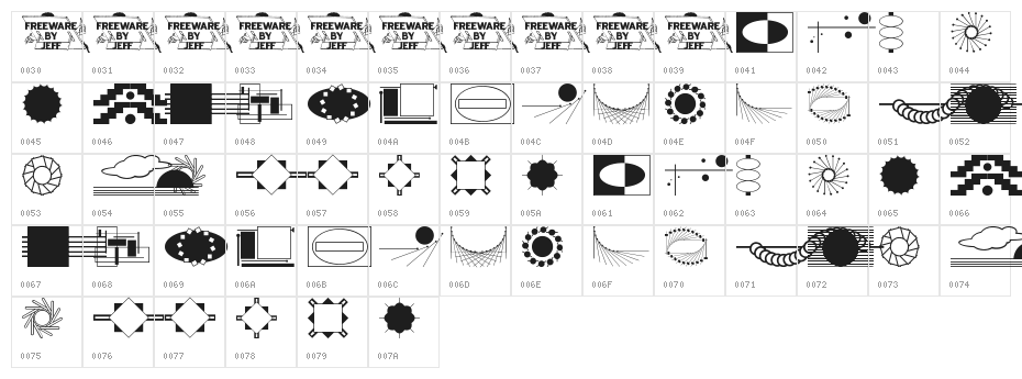 Not More Shapes! JL Character Map