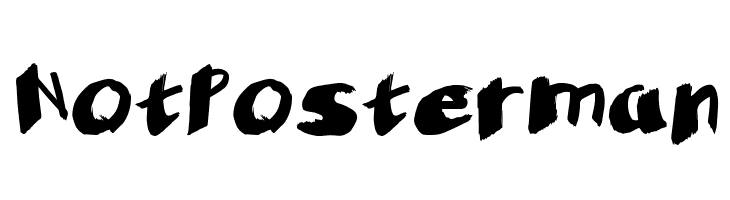 Not Posterman  フリーフォントのダウンロード