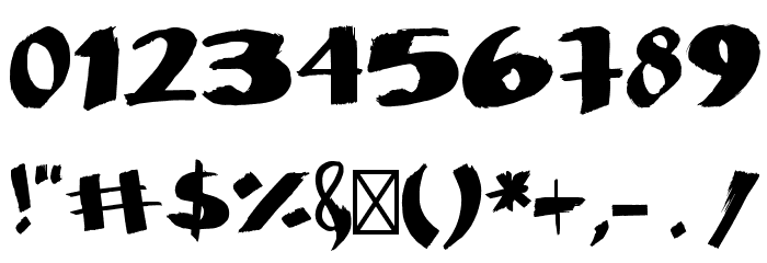 Not Posterman Font OTHER CHARS