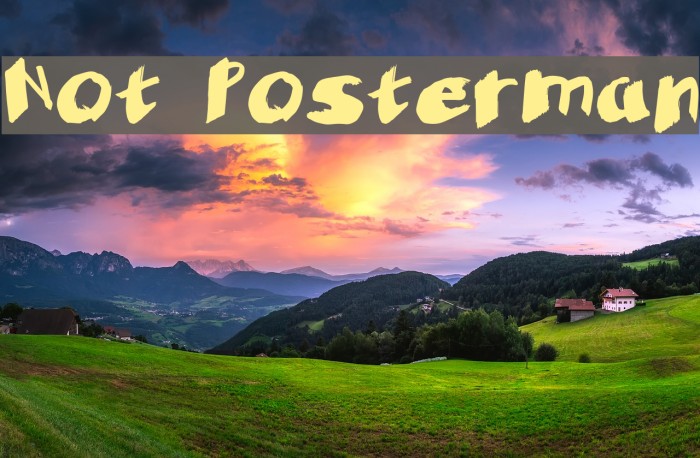 Not Posterman Font examples