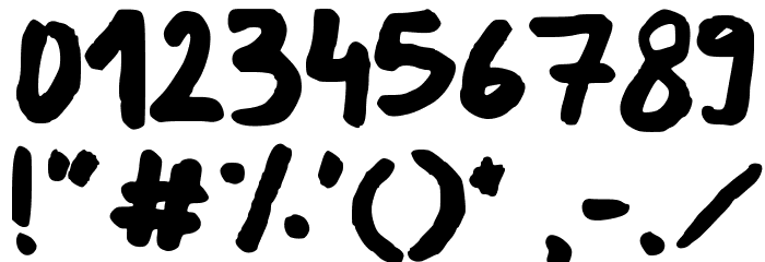 Not Really Font OTHER CHARS