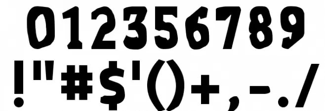 Not So Slim Jim Font OTHER CHARS