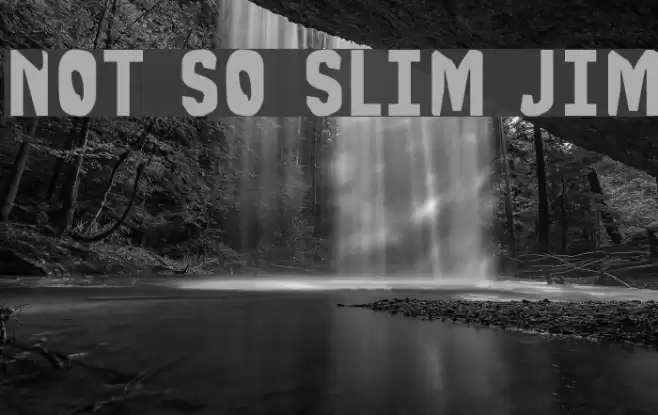 Not So Slim Jim Font examples