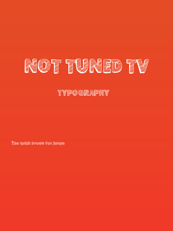 Not Tuned TV Poster