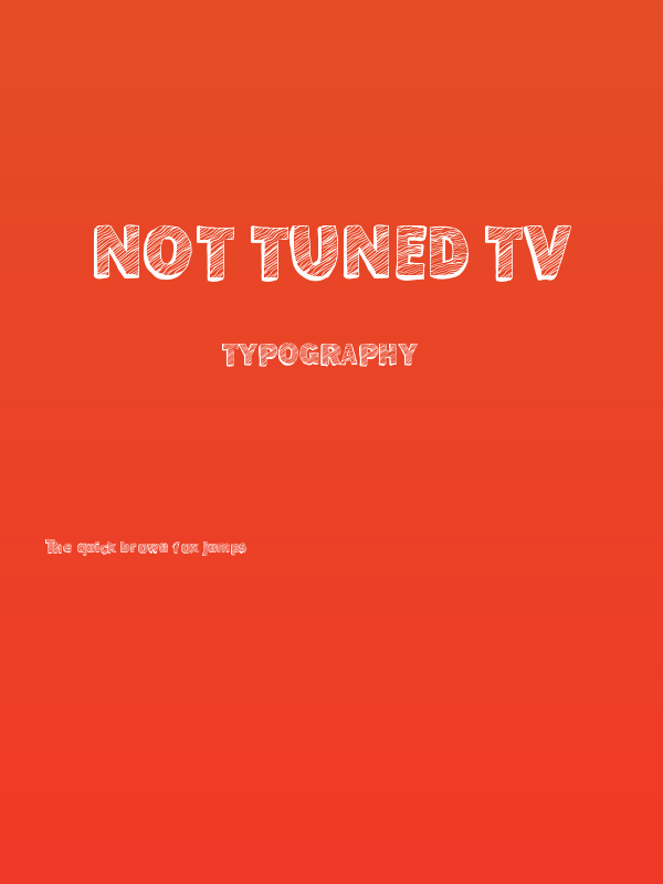 Not Tuned TV Poster
