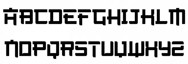 Not the far east Schriftart Groß