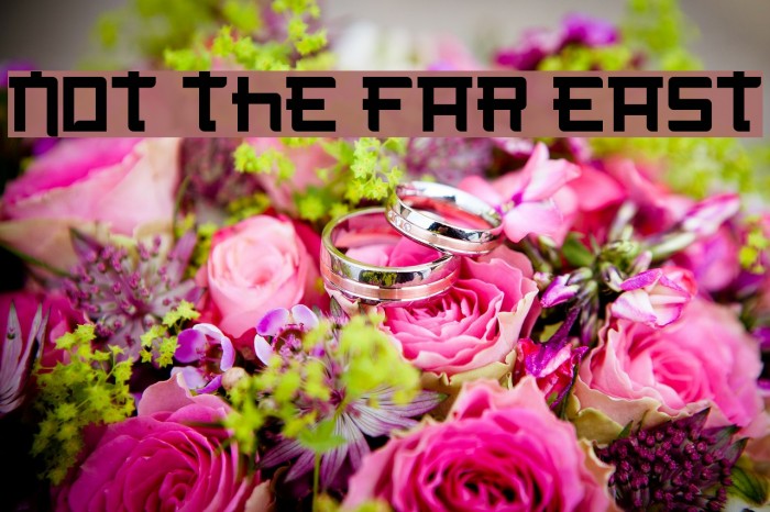 Not the far east Font examples