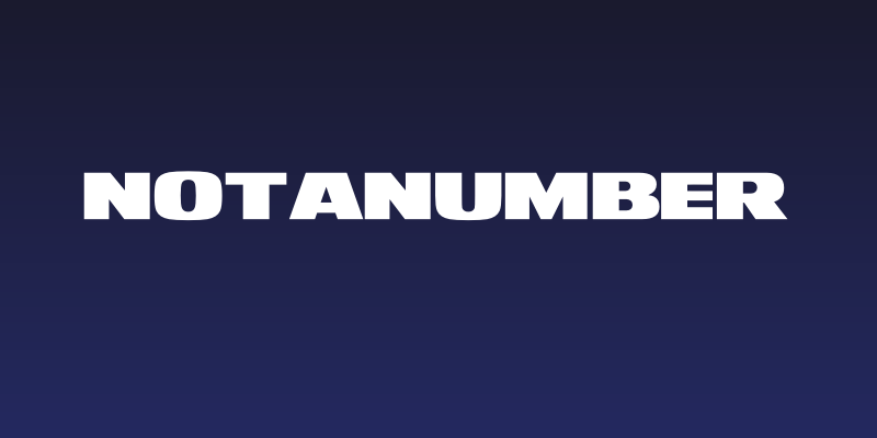 NotANumber Social Header