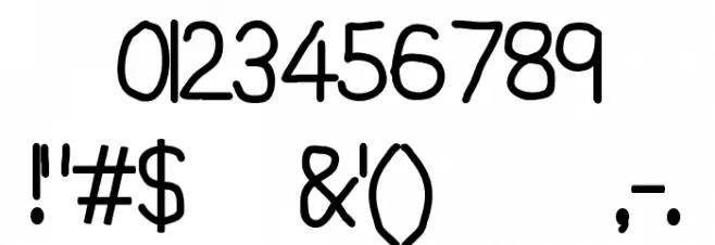 NotBrokenJustBent Font OTHER CHARS